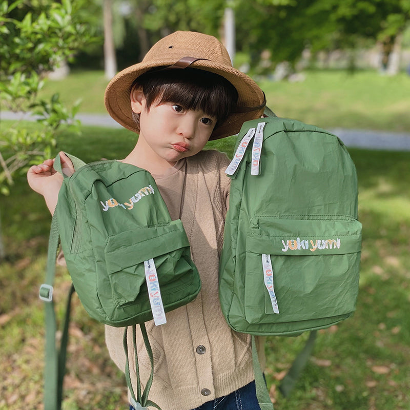 Mochila impermeable de papel Tyvek de color sólido simple para la familia