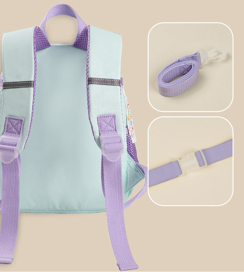 Mochila De Papel Tyvek Seta Para Niños Azul Y Morado ES21002-03