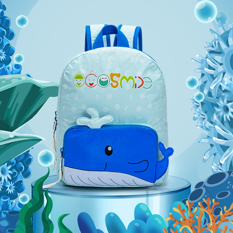 Mochila de papel Whale Tyvek para niños ecológica