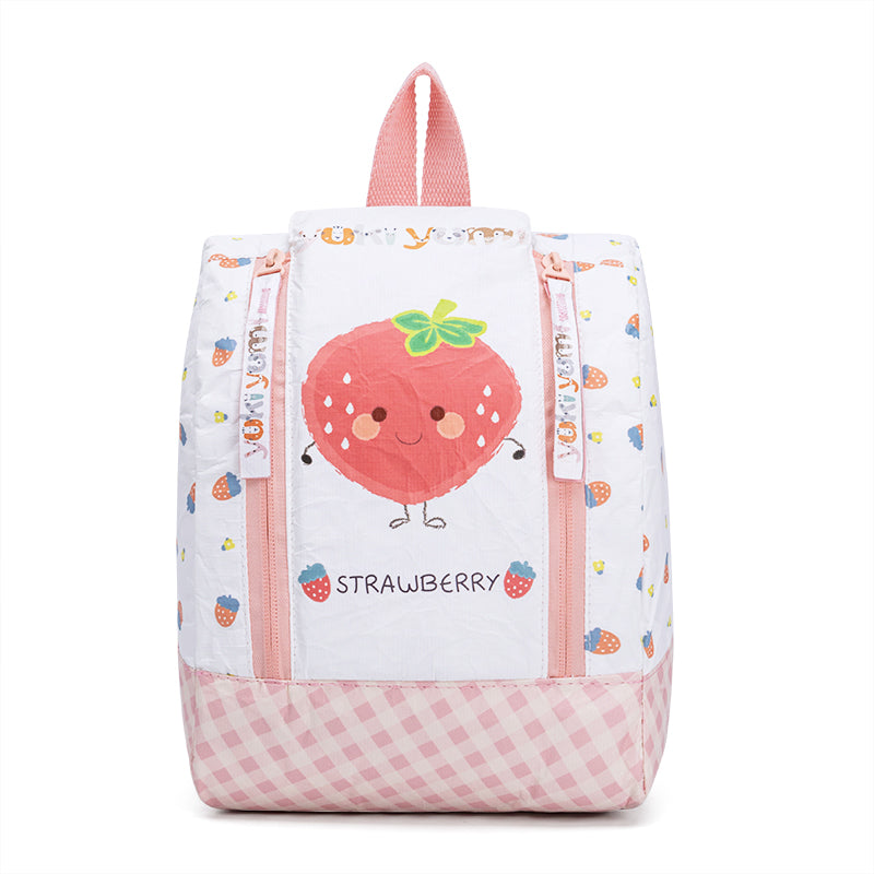 Erdbeer-Tyvek-Papier-Rucksack für Kinder, umweltfreundlich, ES21006--02