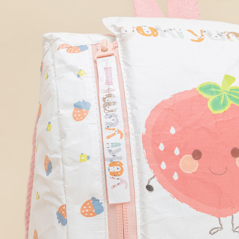 Erdbeer-Tyvek-Papier-Rucksack für Kinder, umweltfreundlich, ES21006--02