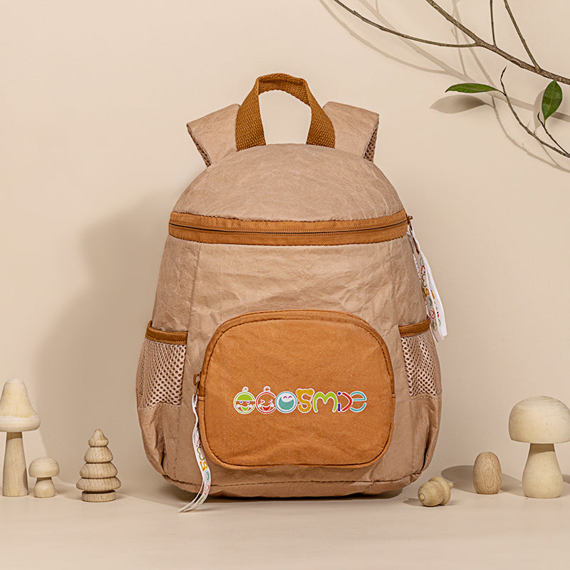 Mochila de papel Tyvek con forma de seta para niños, bolsa de papel Kraft ES21002-02