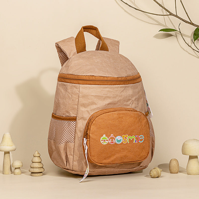 Mochila de papel Tyvek con forma de seta para niños, bolsa de papel Kraft ES21002-02